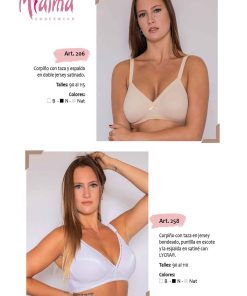 Codigo: 206 -- mi alma lenceria -- Corpiño c/Taza y Espalda en Doble Jersey Satinado