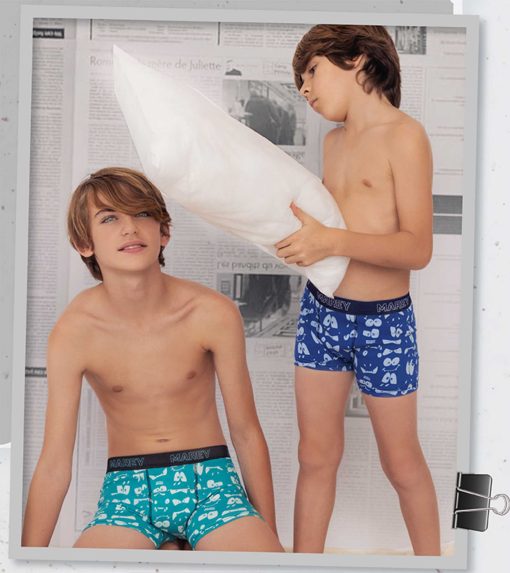 Codigo: 5015 -- marey lenceria -- boxer niño algodon con lycra OJITOS