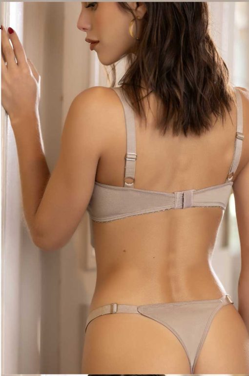 Codigo: 2001 -- uailee lenceria -- Conjunto taza soft de microfibra y tanga con breteles anchos - Image 3