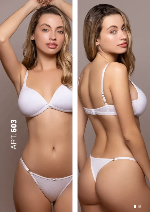 Codigo: 603 -- frashe lenceria -- CONJUNTO TAZA TRIÁNGULO EST CON RELIEVE PRINT Y TANGA REGULABLE - Image 3