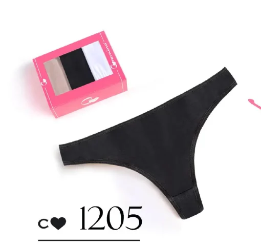 Codigo: 1205 -- coramina lenceria -- PACK X 3 cola less lisa. Microfibra.
