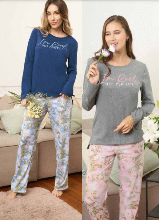 Código: 25369 -- Lencatex -- Pijama de jersey linea flowers